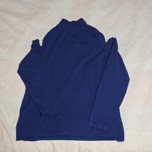 3/$10 Susan Graver Royal Blue Cold Shoulder Mock Turtleneck Knit Top